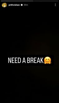 Screenshot of Prithvi Shaw's Instagram story - Source: Prithvi Shaw/IG